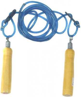 

Leosportz Adjustable Freestyle Wooden Skipping Rope Jump Rope Without Harmful plastic for your kids Freestyle Skipping Rope(Blue, Length: 269 cm)