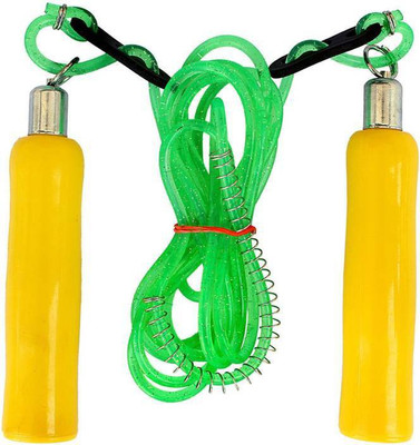 

Leosportz Adjustable Freestyle Wooden Skipping Rope Jump Rope Without Harmful plastic for your kids Freestyle Skipping Rope(Green, Length: 269 cm)