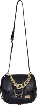 

Satya Paul Women Casual Black PU Sling Bag