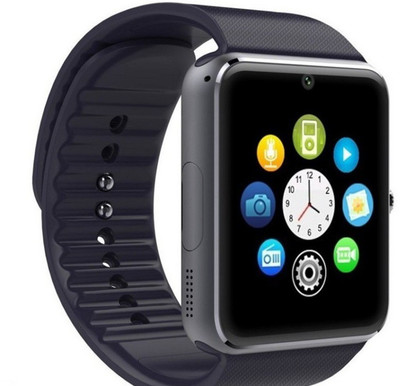 

EXOSIS Fashionable GT08 Bluetooth smart watch with camera,sim supported watch compatible with Xiaomi Mi, Lenovo, Apple, Samsung, Sony, Oppo, Vivo and ALL other Smartphones (One Year Warranty) Smartwatch(Black Strap Free Size)