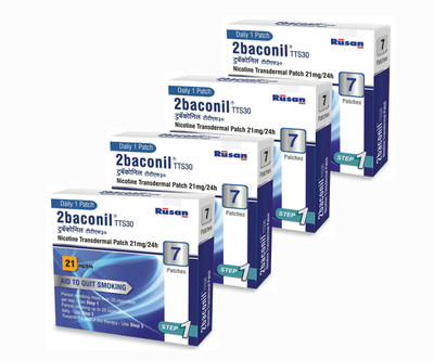 

2baconil Nicotine 21 mg step 1 (28 pcs ) 24 hour patch Smoking Patch(Pack of 7)