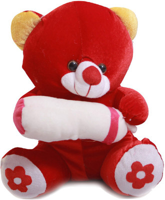 

ARD Enterprise Original Milky Teddy,Premium Quality,Non-Toxic Super Soft Plush Stuff Toys for all age groups - 30 cm(Red)