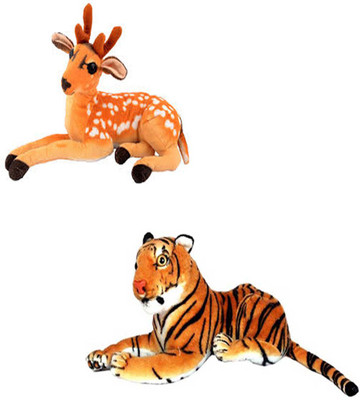 

Speoma TIGER AND DEER ANIMAL SOFT TOY - 32 cm(Multicolor)