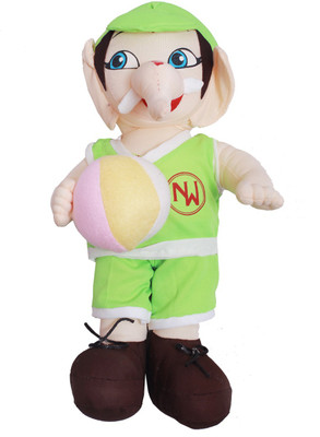 

ARD Enterprise Original Ball Ganesh,Premium Quality,Non-Toxic Super Soft Plush Stuff Toys for all age groups - 35 cm(Green)
