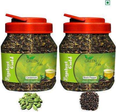 

Byahut Gold Cardamom and Black Pepper Flavoured Green Tea Combo Cardamom, Black Pepper Tea(400 g, Plastic Bottle)