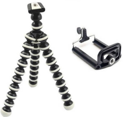 

Anytech ™ Universal Flexible Octopus Style Tripod for Mobile Phone, Camera, DSLR, Smartphones with Universal Mobile Monopod Mount Adapter & Long Screw Mobile Holder X4 (Colors as Available) Tripod(Black, Supports Up to 1200 g)