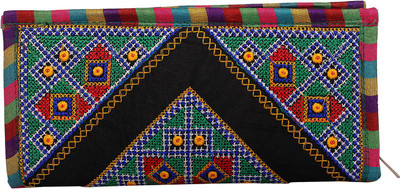 

Ratash.com Girls Black Fabric Wallet(2 Card Slots)