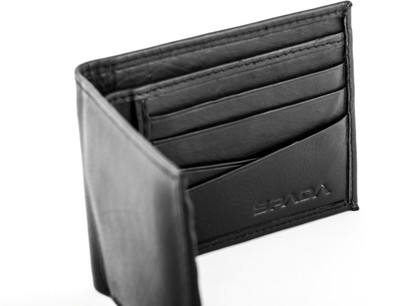 

SPADA Men Black Genuine Leather Wallet(8 Card Slots)