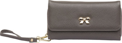 

Globus Women Grey Artificial Leather Wallet(6 Card Slots)