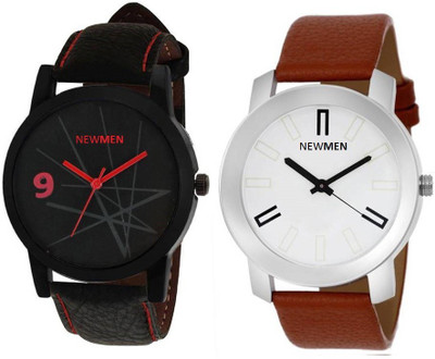 

Newman AJ Stylish Simple White & Simple Red Black Analog Watch - Men's & Boys Watch - For Men