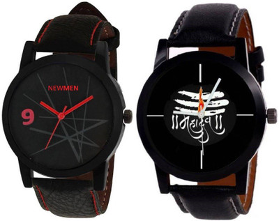 

Newman AJ Stylis Lord Shiva Black & Simple Red Black Analog Watch - Men's & Boys Watch - For Men