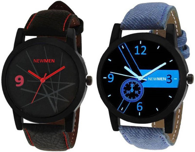 

Newman AJ Stylish Simple Red & Brown belt Analog Watch - Men's & Boys Watch - For Men