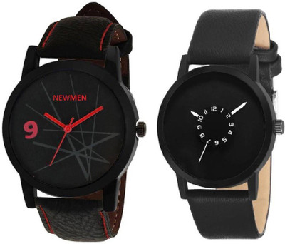 

Newman AJ Stylish Simple Red & Skimi Black Analog Watch - Men's & Boys Watch - For Men