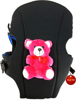

Aayat Kids SmartBuy Premium Honey Comb Adjustable Belt Teddy Bear 08 Baby Carrier(Black, Front Carry facing in)