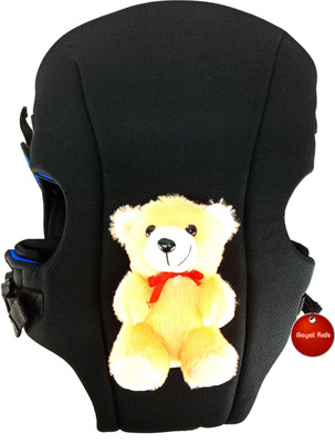 

Aayat Kids SmartBuy Premium Honey Comb Adjustable Belt Teddy Bear 09 Baby Carrier(Black, Front Carry facing in)