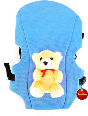 

Aayat Kids SmartBuy Premium Honey Comb Adjustable Belt Teddy Bear 60 Baby Carrier(Light Blue, Front Carry facing in)