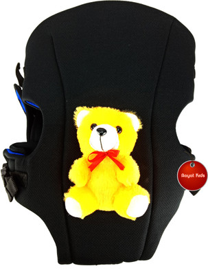 

Aayat Kids SmartBuy Premium Honey Comb Adjustable Belt Teddy Bear X11 Baby Carrier(Black, Front Carry facing in)