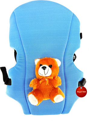 

Aayat Kids SmartBuy Premium Honey Comb Adjustable Belt Teddy Bear 62 Baby Carrier(Light Blue, Front Carry facing in)