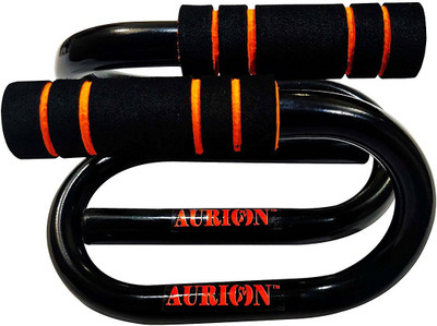 

Aurion S Shape Push Up Bar Stand (Pair) Soft Grips Handle Push-up Bar(Black)
