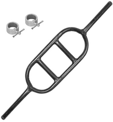 Neulife 3 Feet Biceps and Triceps Egg Rod with Locks Weight Lifting Bar(Black)
