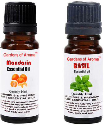 

Gardens Of Aroma Mandarin Essential Oil And Basil Essential Oil(20 ml)