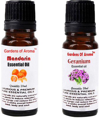 

Gardens Of Aroma Mandarin Essential Oil And Geranium Essential Oil(20 ml)
