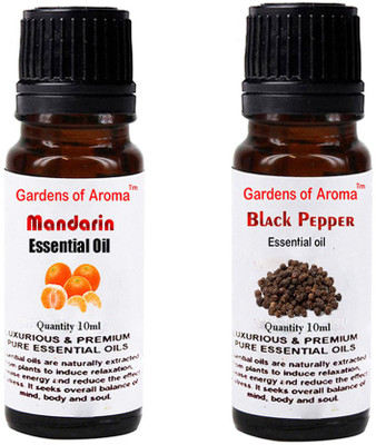 

Gardens Of Aroma Mandarin Essential Oil And Black pepper Essential Oil(20 ml)