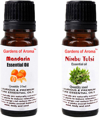 

Gardens Of Aroma Mandarin Essential Oil And Nimbutulsi Essential Oil(20 ml)