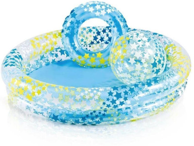 

Toyshine Intex Stargaze Kids Pool Set, with 1 Pool Rings and 1 Water Play Ball(Multicolopr)