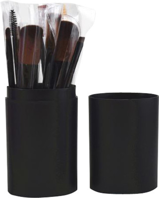 

SYGA 12 Pcs Plastic Bucket Makeup Brush - Black(Pack of 12)