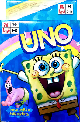 

Golden Feather Kids Playing Cards Sponge BOB Squarepants UNO CARDS(Uno Original)