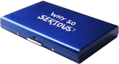 

Stealodeal Blue Waterproof Limited Edition Why So Serious  Metal Atm 6 Card Holder(Set of 1, Blue)