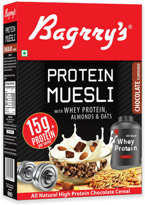 

Bagrry's Protein Muesli with Whey Protein, Almonds and Oats, 500g(500 g, Box)