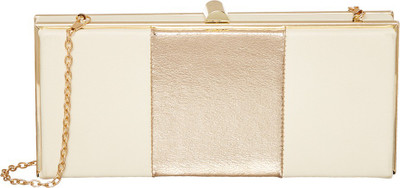 

Satya Paul Casual White, Gold Clutch, Gold;white