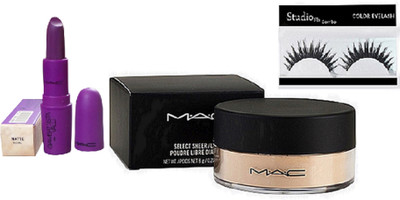 

Studio Fix Combo Eyelashes& Giambattista Royal Matte Finish Lipstick& Select Sheer/Loose Poudre Libre Diaphane(Set of 3)