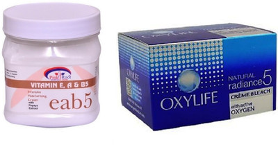 

Pink Root Vitamin eab5 Cream 500ml, Oxylife Crème Bleach Natural radiance5 27g(Set of 2)