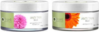 

Organic Harvest Anti Tan Scrub (50g) + Mask (50g)(Set of 2)