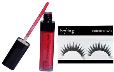 

styling Eyelashes New York Lipgloss lipstick(Set of 2)