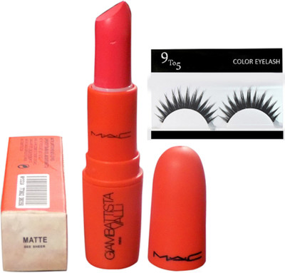 

9 to 5 Eyelashes & Mtte finish Long Lasting SEE Sheer Lipstick(Set of 2)