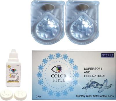 

Color Style Clear Contact Lens Monthly (-0.75)Power With Case & Solution. Monthly Contact Lens(-0.75, Clear, Pack of 1)