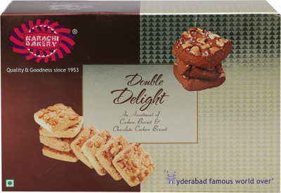 

Karachi Bakery Double Delight Chocolate and Cashew Biscuit(400 g)