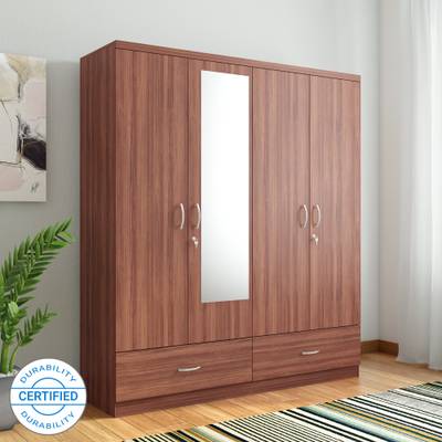 Hometown Ultima 4 Door With Mirror Rwlnt Engineered Wood 4 Door Almirah