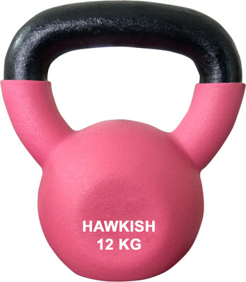 

HAWKISH NEOPRENE COATED SOLID CAST IRON KETTLE BELL (12 KG X 1 PC = 12 KG) Fixed Weight Dumbbell(12 kg)