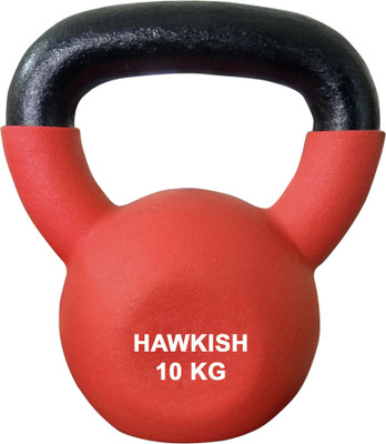 

HAWKISH NEOPRENE COATED SOLID CAST IRON KETTLE BELL 10 KG X 1 PC = 10 KG) Fixed Weight Dumbbell(10 kg)