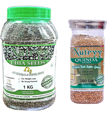 

NUTRYY Chia Seeds, Quinoa Seeds(1.2 kg, Pack of 2)