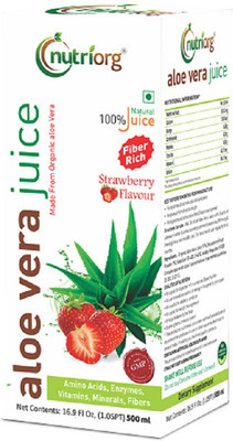 

Nutriorg Aloe Vera Juice With Strawberry Flavour - 500ml Energy Drink(Unflavored)