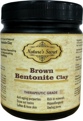

Nature's secret Brown Bentonite Clay Powder Organic Use for Clay Mask Detox Etc Healing Detoxifying Useful on Oily Skin Cosmetic-grade(456 g)