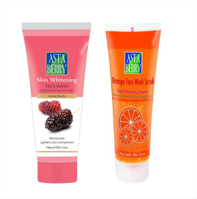 

Astaberry Skin Whitening face wash 100ml + Orange Face wash 100ml Face Wash(200 ml)