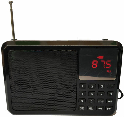 

CRETO latest ss 471 fm radio support memory card, aux in, headphone out, usb pendrive FM Radio(Black)