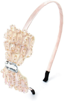 

Fifi Jewels Beaded Bow Baby Pink Hair Band(Pink)